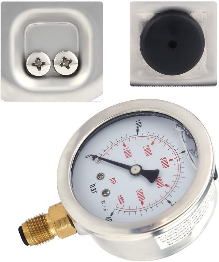 Manometer Test Point Cap Manometers ZKS-KS Pressure Gauge 0-400BAR Hydraulic Hose Test Point ...
