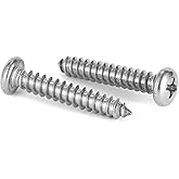#6 x 3/4" Wood Screw 100Pcs 18-8 (304) Stainless Steel Pan Head Fast Self Tapping Drywall Screws by SG TZH