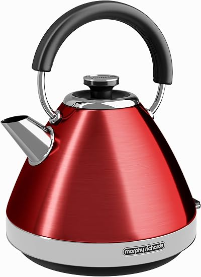 Morphy Richards 100133 Venture Pyramid Kettle Red 1.5L 3kW Rapid Boil