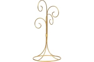 Red Co. 13 inch Golden Finish Ornament Wire Display, 4-arm Spiral Stand for Home Decoration