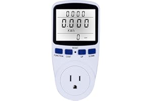 Yorten LCD Display Electricity Usage Power Meter Socket Energy Watt Volt Amps Wattage KWH Consumption Analyzer Monitor Outlet