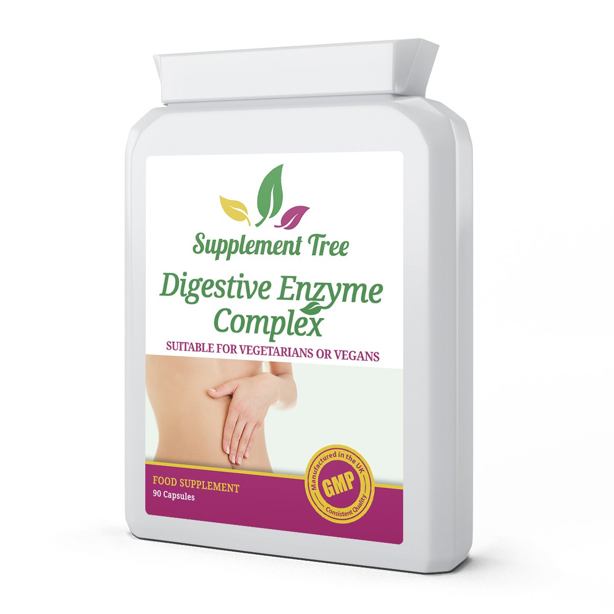 Digestive Enzymes Complex 90 Vegetarian Capsules | Plant Derived Advance Broad Spectrum Digestive Aid Supplement for Men & Women | UK Manufactured