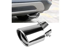 TSUGAMI Car Exhaust Tip, 2.5" to 3.3" Stainless Steel Modification Chrome-Plated Finish Tail Throat Pipe, Adjustable Auto Ext