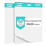 SHARBDA Sticky Easel Pad, 25 in x 30 in,Flip Chart