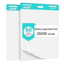 SHARBDA Sticky Easel Pad, 25 in x 30 in,Flip Chart