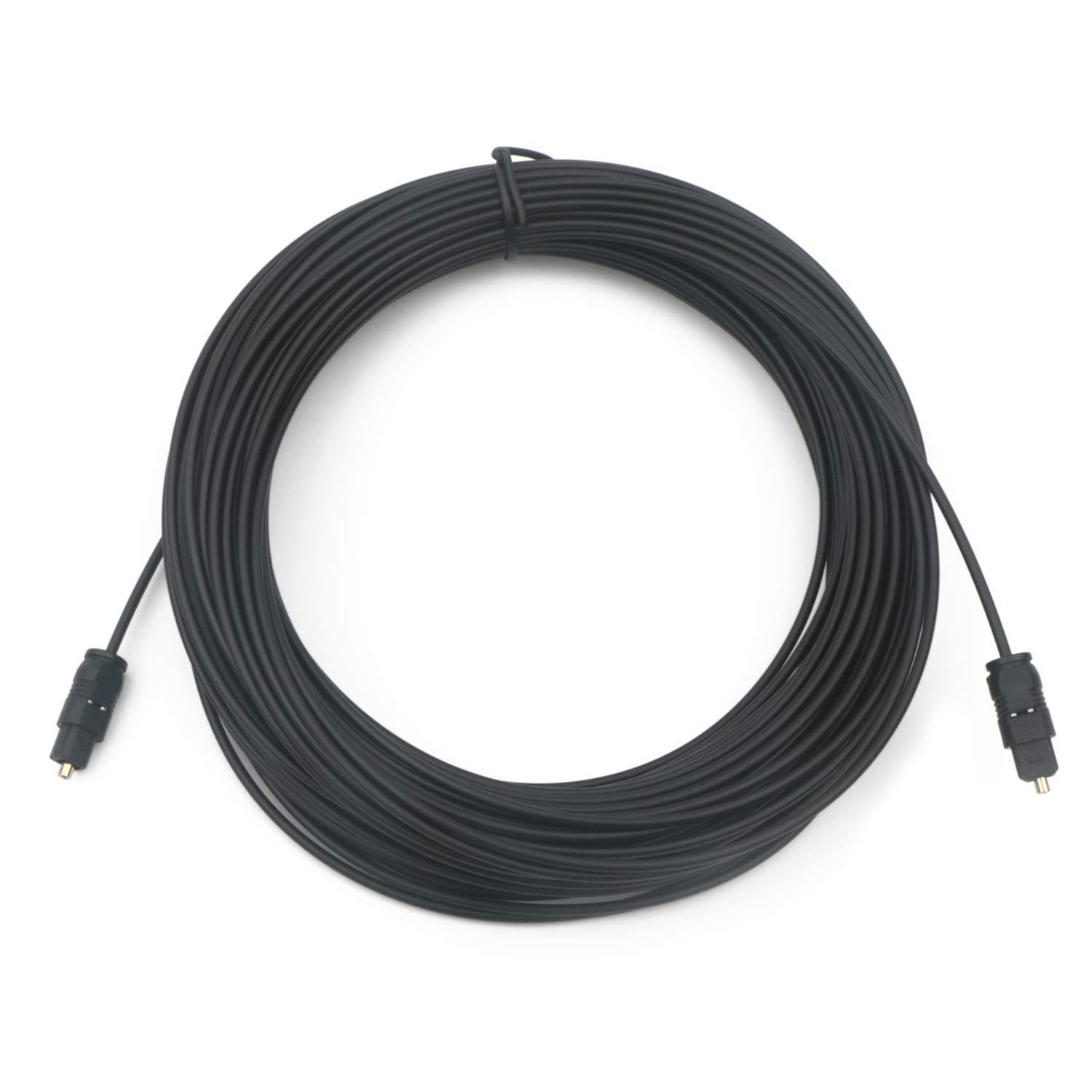 Pxyelec 30M/98 ft Black TOSLINK Digital Optical Audio Cable - Fiber Optic Audio Cable for Home Theater, gaming systems TV with High-Speed Digital Connection