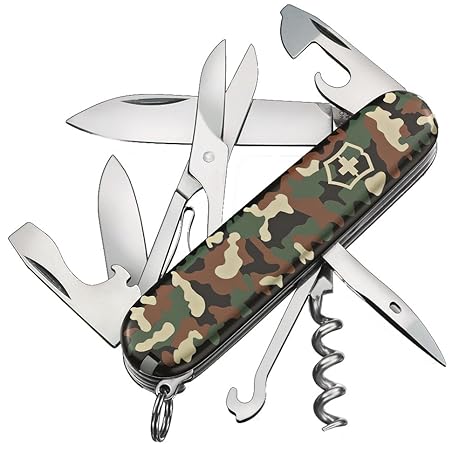 Victorinox Taschenmesser Climber (14 Funktionen, Klinge, Schere, Korkenzieher) camouflage
