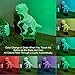 3D Illusion Night Light for Kids Baby Dinosaur 3D Lamp 7 LED Colors Changing Touch Table Desk Lamps Bedroom Decorative Lighting Cool Toys Gifts Birthday Holiday Xmas for Nursery Toddler Friends