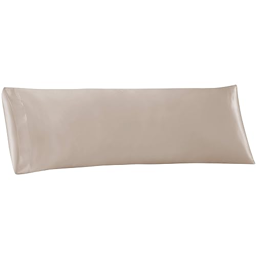 EXQ Home Satin Body Pillow Pillowcase Camel Super Soft Silk