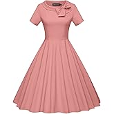 GownTown 1950s Retro Vintage Party Swing Dress with Pockets