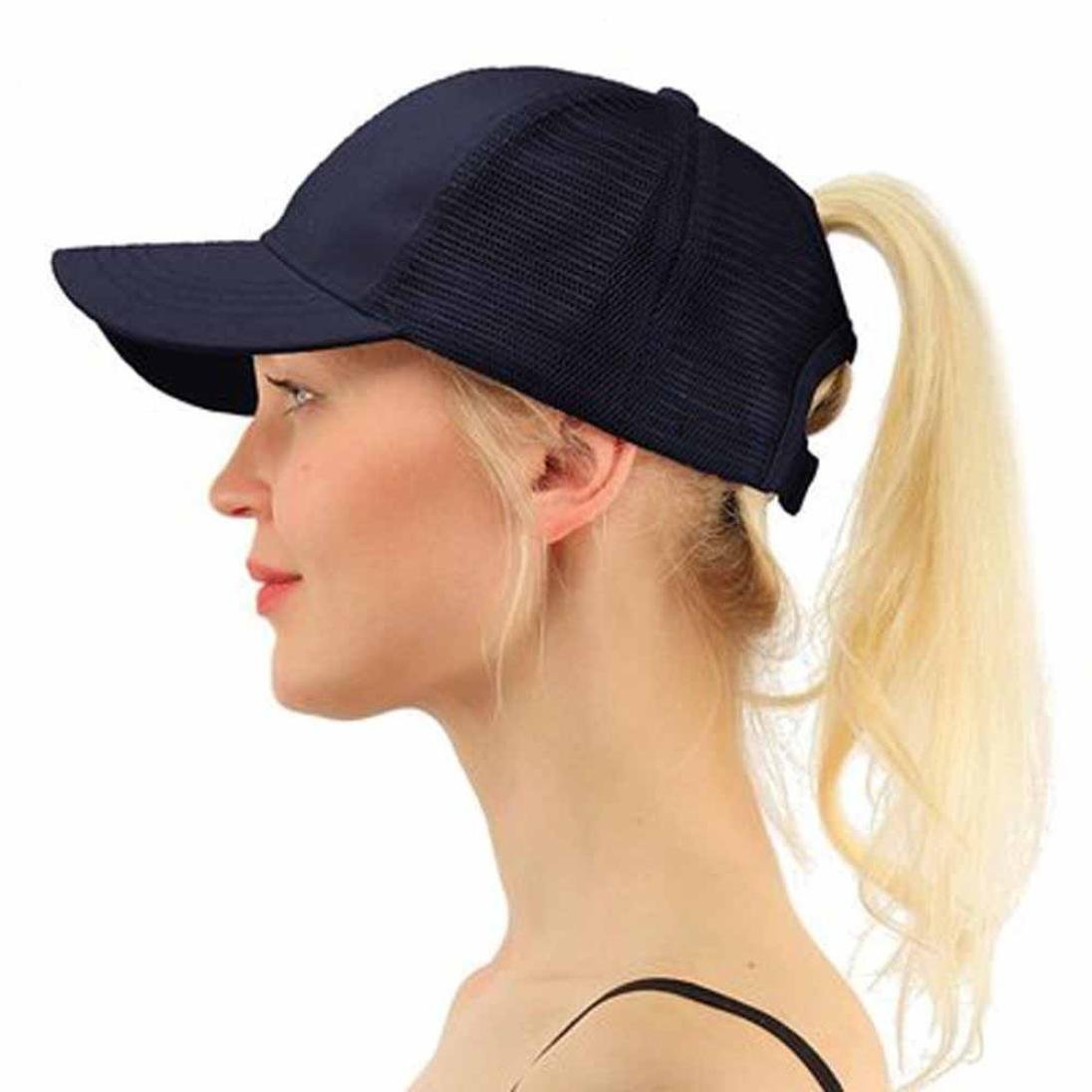 fashion women men ponytail baseball cap