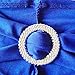 Gold Fortune 50PCS Adjustable Wedding Chair Sashes with Buckle Slider - Stretch Spandex Elastic Bands for Reception, Bridal Shower Decor - Royal Blue Chair Bows (50 Count)