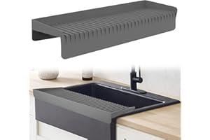 TAEYONK Silicone Kitchen Sink Edge Protector,sink edge guard for Kitchen Sink Accessories Gadgets Kitchen Sink Stainless Steel Splash Guard For Bathtub Sink kitchen sink protector(4"X20")