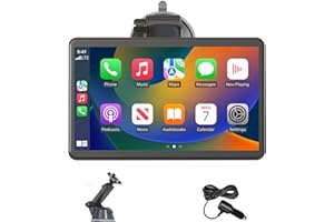 7" Portable Apple Car Play Screen for Vehicle, Wireless Android Auto & Apple Carplay Screen for Car with Bluetooth, GPS Navig