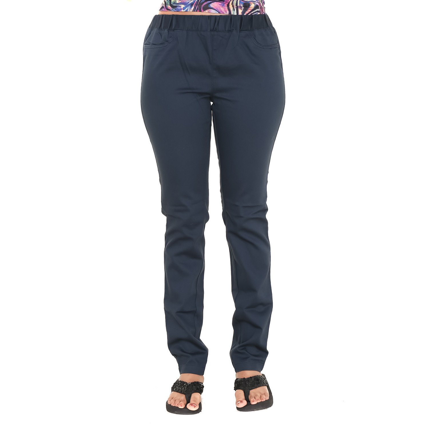 twist women's cotton strech spandex jeggings (blue) with contrast & free shipping