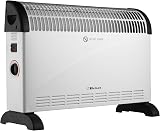 Belaco 2000W Electric Portable Convector Heater 3 Heat Settings White