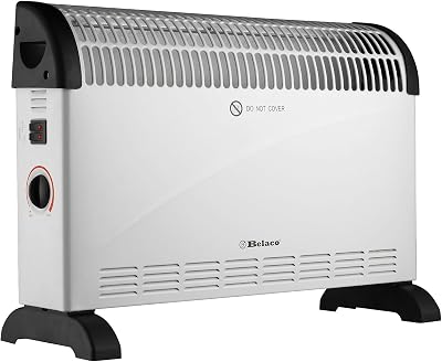 Belaco 2000W Electric Portable Convector Heater 3 Heat Settings White