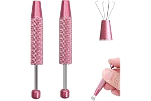 Roczential Grabber Tool Stainless Steel 4-Claw Pick up Tool for Small Parts Pickup, 4 Prongs Grabber for IC Chip, Electronic 