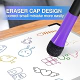 ANYUKE Whiteboard Pens 12 Magnetic Markers with Eraser Fine Tip view 5