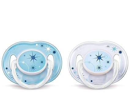 Philips AVENT BPA Free Nighttime Infant Pacifier, 0-6 Months, 2-Count