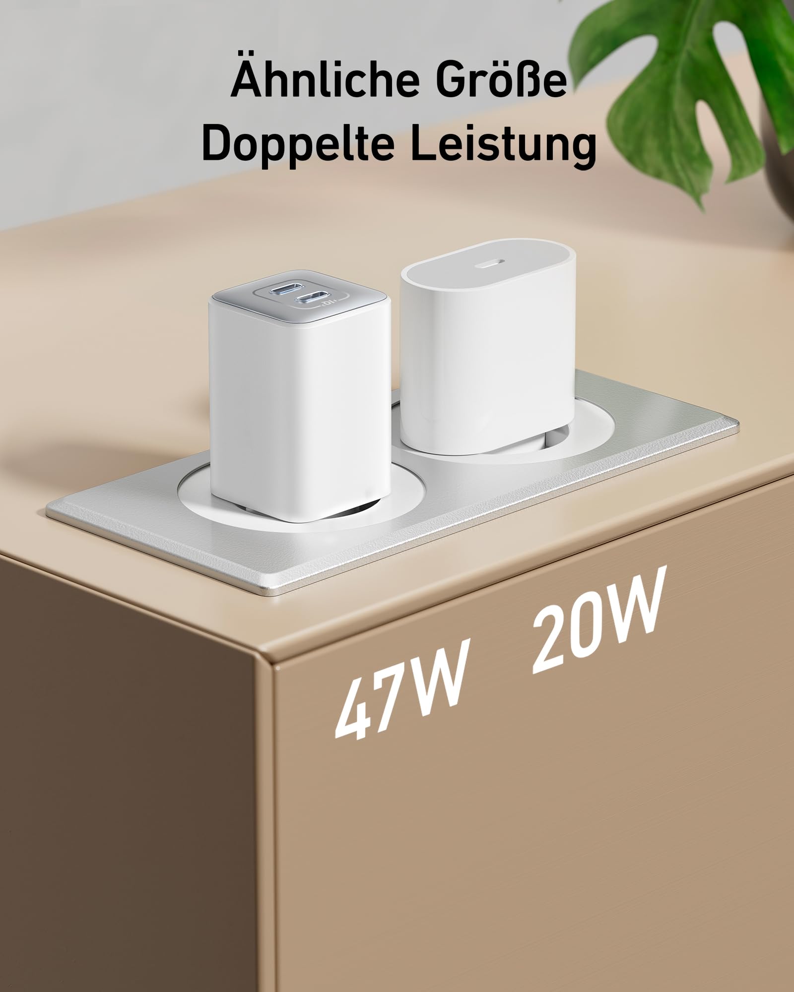 Anker 47W USB C Ladegerät, 523 Charger (Nano 3), kompakt mit 2 Anschlüssen GaN Schnellladegerät für iPhone 17/Pro/Pro Max/iPhone Air/16/15, Galaxy, Pixel 4/3, iPad/iPad mini (Kabel Nicht enthalten) 5