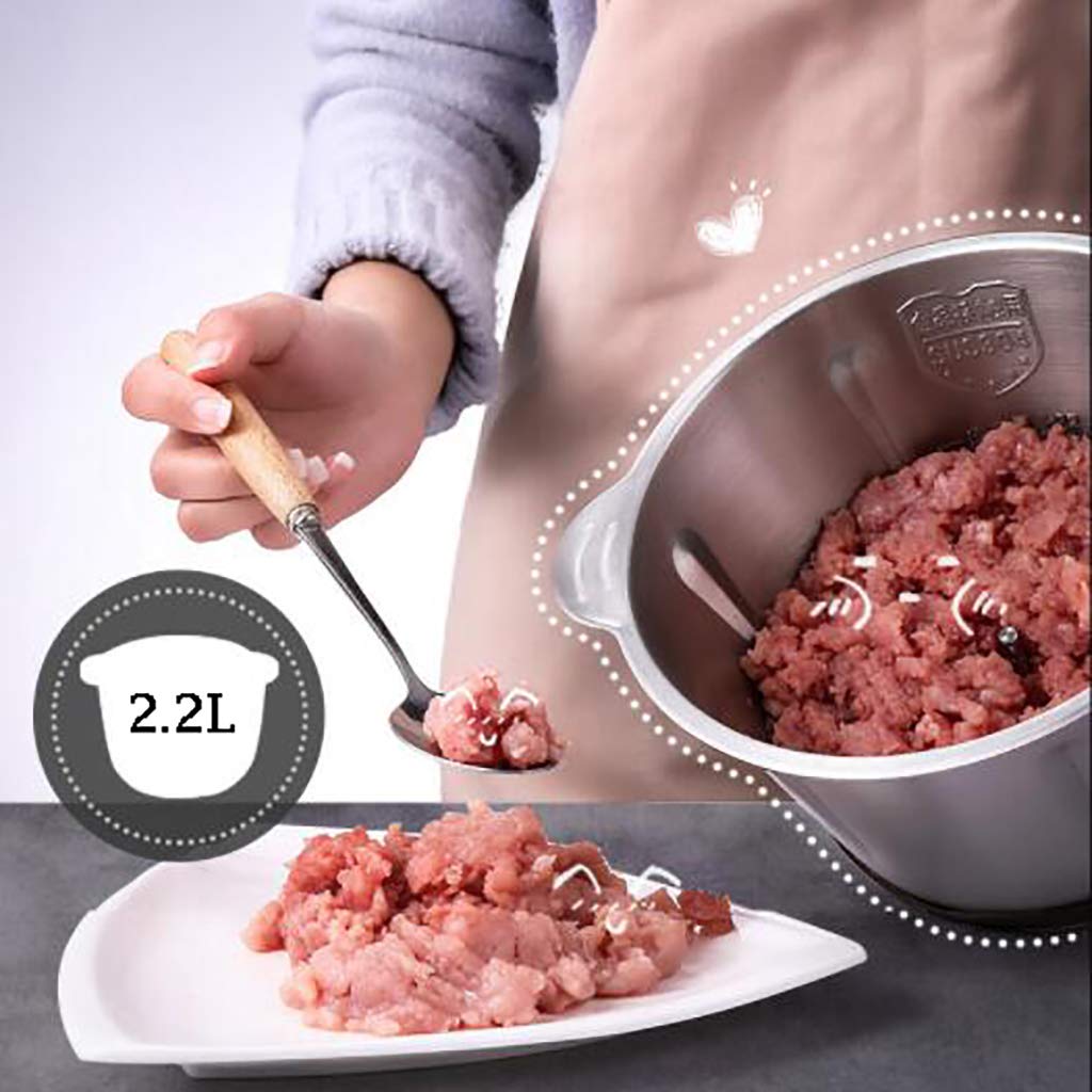 お気にいる ステンレス鋼のボウル電気食品チョッパー肉挽き器 食品グレードの肉 果物やナッツのための2 2l野菜チョッパーフードプロセッサー4鋭いブレードグラインダー B07mqk5x7h ポイント10倍 Firstcity Edu My