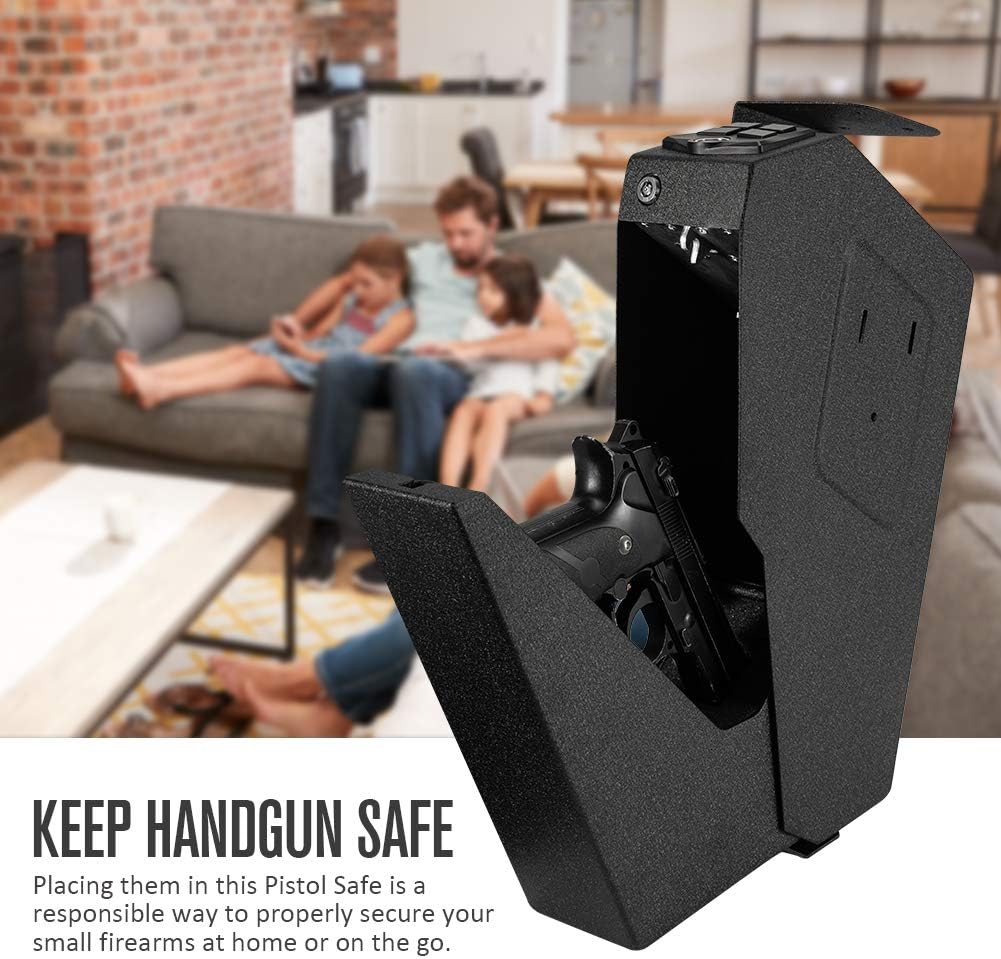 RPNB Mounted Firearm Safety Device with Auto Open Lid Biometric Fingerprint Lock Handgun Security Safe Gun Safe : Sports & Outdoors