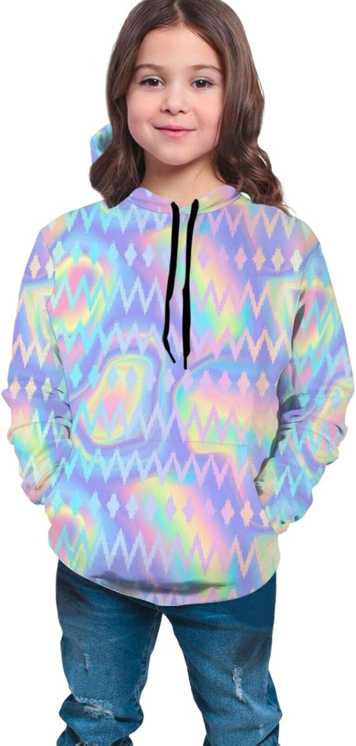 men abstract geo print hooded sweatshirt