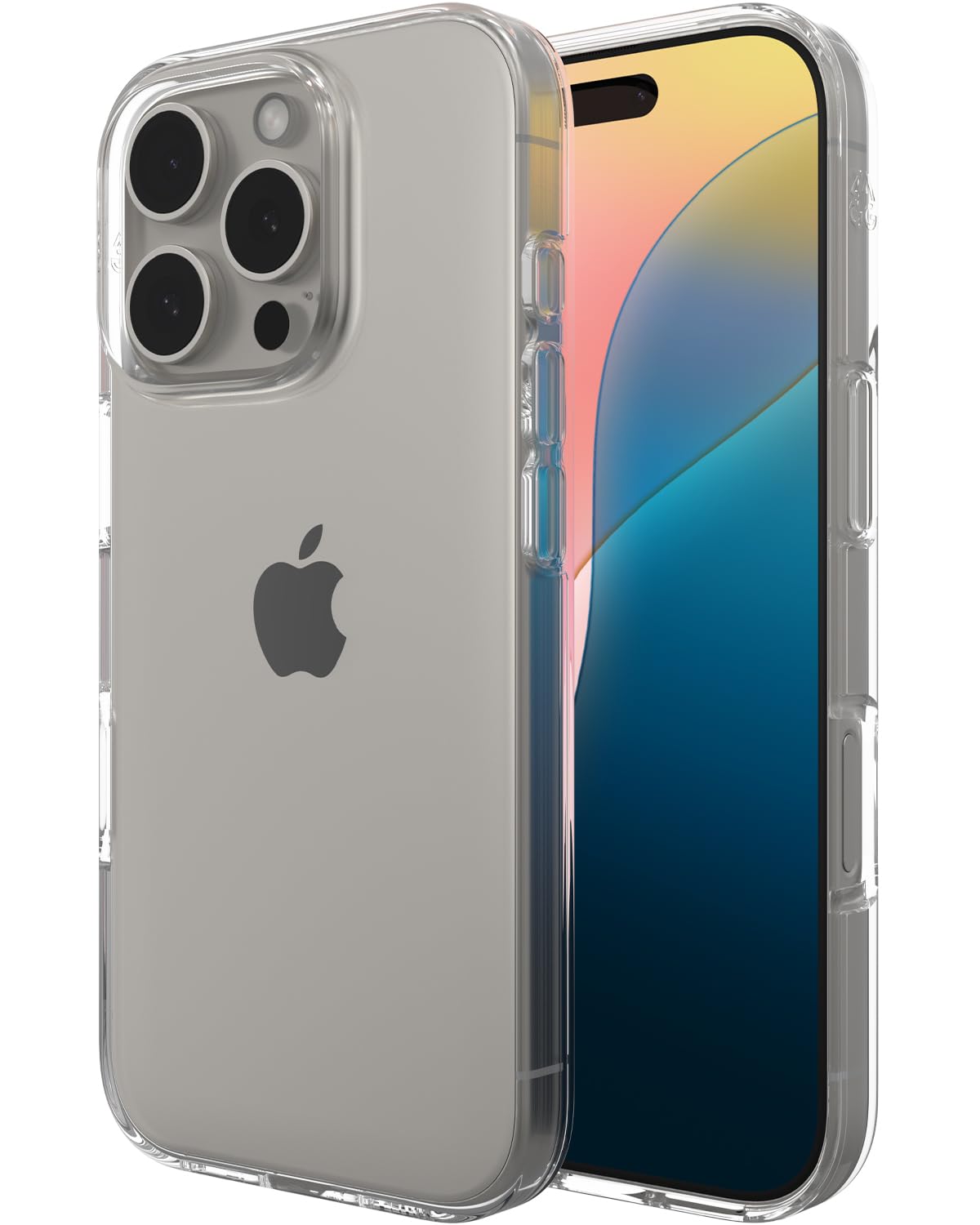 Photo 1 of ZAGG Crystal Palace Lite Case for iPhone 16 Pro - Ultra-Slim, Ultimate Drop Protection with Graphene Reinforcement, Anti-Yellowing Technology, Wireless Charging Compatible, Recycled Materials, Clear