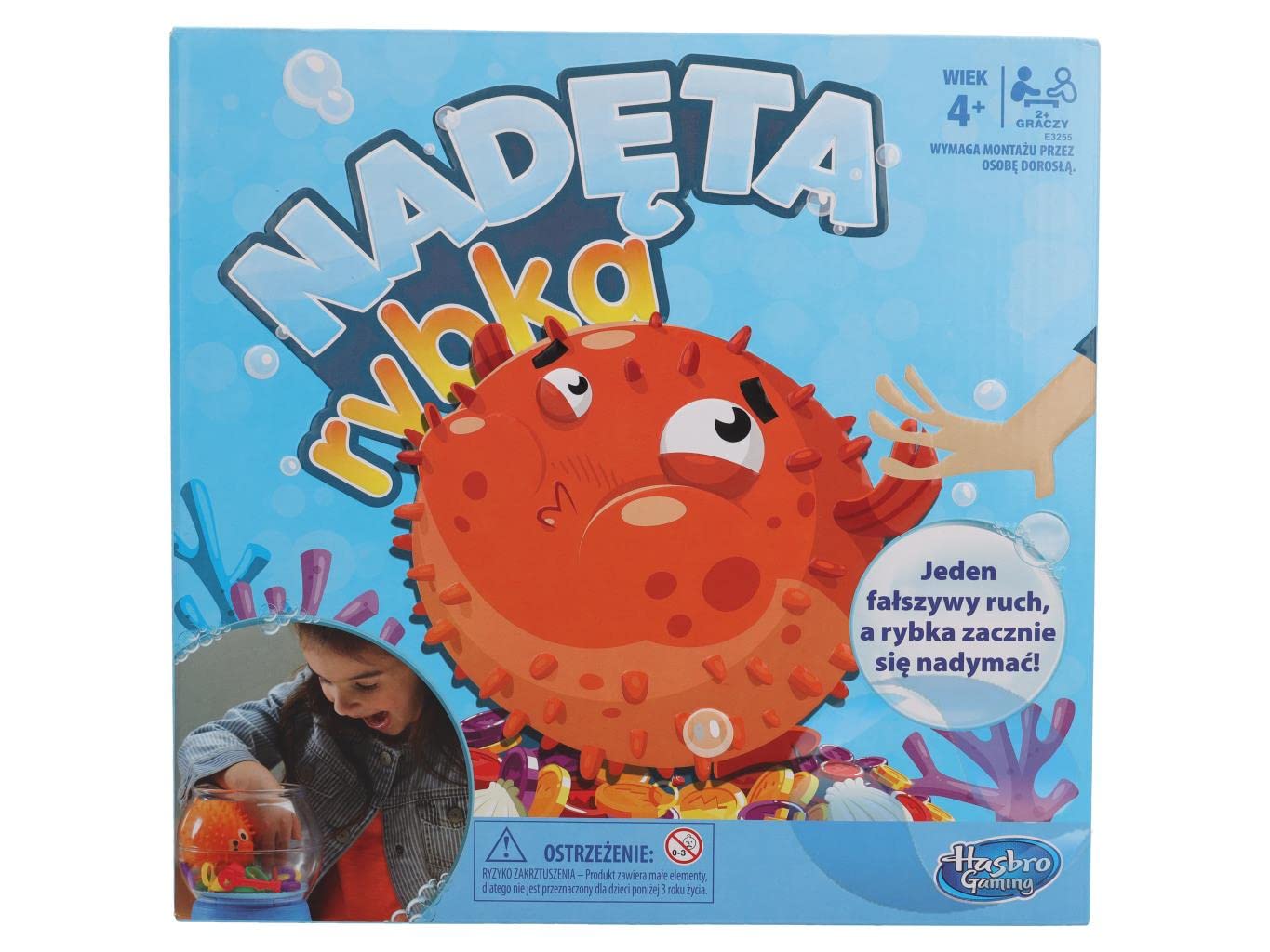 Hasbro Gaming Pufferfish with Two Plastic Aquarium + 24 Treasures [Polish Version]