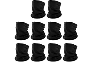 NACHLYNN 4 Pack Multifunctional Headwear Bandana Neck Gaiter Neck Warmer Soft and Comfortable Snoods Scarf for Men and Women