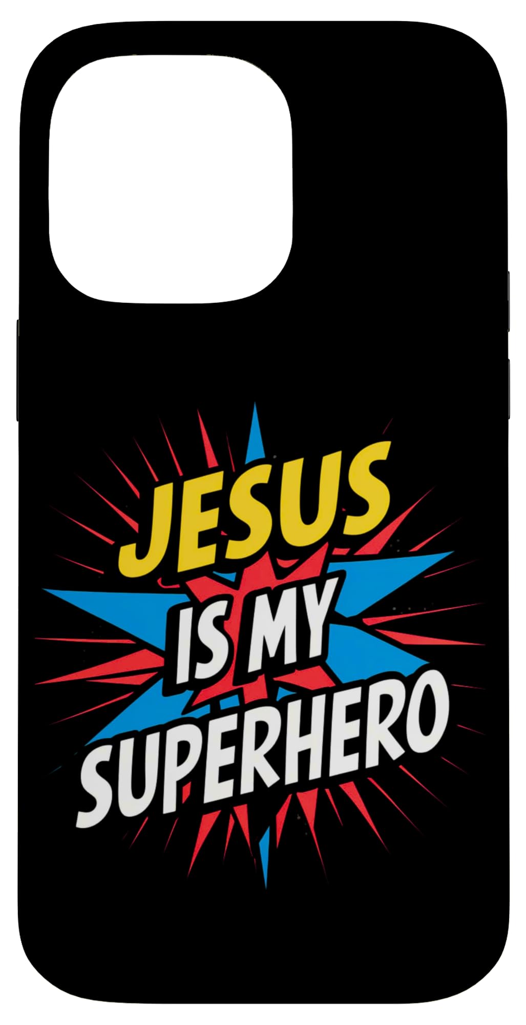 Jesus Is My Superhero Christian God Religious Comic Kids Boy Case for iPhone 14 Pro Max