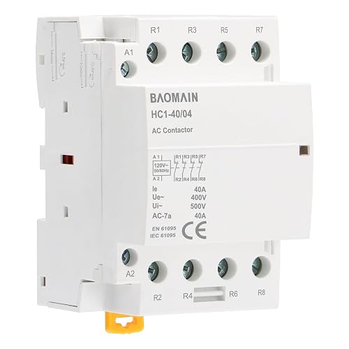 Baomain Normally Closed AC Contactor 110VAC Coil 4 Pole 4NC Universal ...