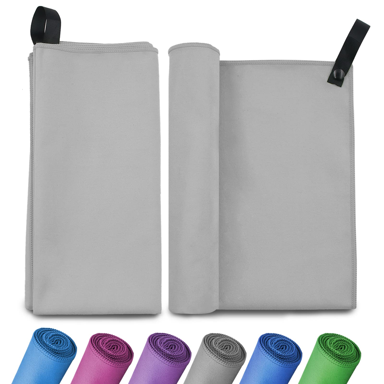 Invool Microfiber Towel, Quick Dry Lightweight Towel in 6 Colours, Super Absorbent and Fast Drying Camping Towel for Travel, Sports, Camping, Gym, Beach, Vacation