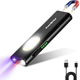 EverBrite Rechargeable EDC Flat Flashlight, 1200LM Pocket Flashlight | White, UV &amp; Red Light Modes with Red Laser, Red &amp; Blue Strobe, Magnetic Clip for Work, Emergency &amp; Camping