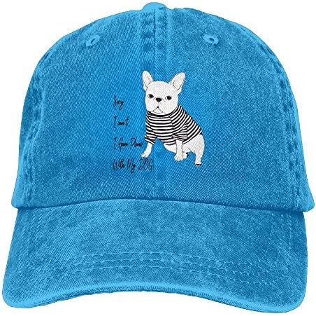 XunFenQi Sorry I Can't I Have Plans with My Dog Men and Women Vintage Washed Dyed Cotton Adjustable Plain Baseball Cowboy Cap