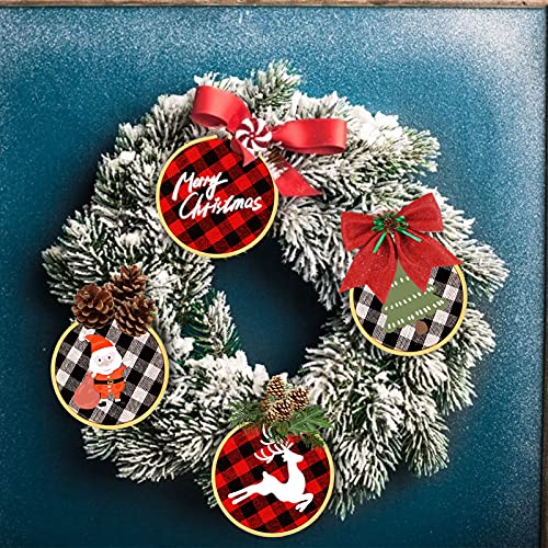 BigOtters 10PCS Christmas Embroidery Hoops, 3 Inch Bamboo Circle Cross Stitch Hoop Ring for Christmas Ornaments Art Craft Handy Sewing DIY Favor