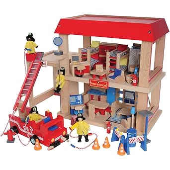 Wooden firehouse playset Clearance