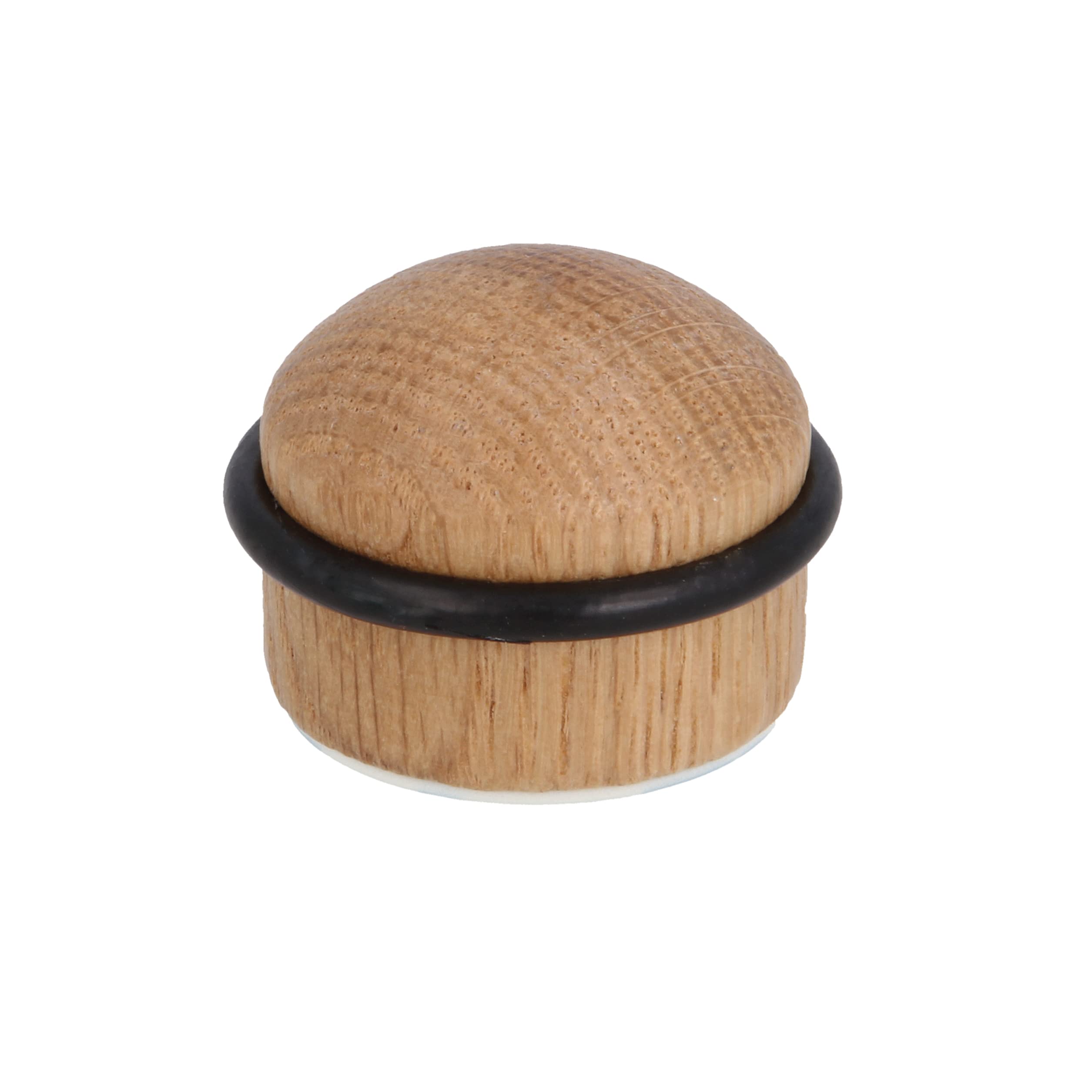 Gedotec Wooden Door Stopper with Damping Rubber - Oak | Herbert | 1 piece Premium Door Stopper Made of Solid Wood for Gluing + screwing | for Room Doors