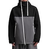 GSOU SNOW Mens Snowboard Jacket Ski Coat Women Waterproof Insulated Baggy Snowboard Coat Winter Hooded Mountain Hiking Warm