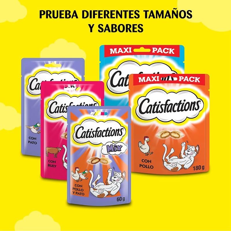 Premios para Gatos, Sabor Queso (Pack de 6 x 60g)