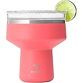 REDUCE Saltini 16 oz Cocktail Tumbler - Insulated Margarita Tumbler with Lid - Keeps Drinks Cold for 10 Hours - 360 Sippable Martini Glass Alternative - Shatterproof, Perfect for Parties - Daiquiri