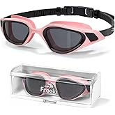 Freela Polarized Unisex Adult Swimming Goggles, UV400 Protection Anti Fog 180° Wide Clear View for Men Women Youth