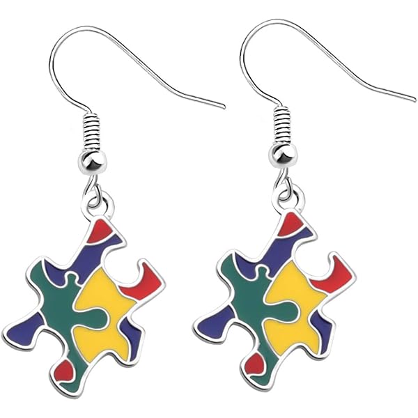 Autism Puzzle Piece Dog Tag Necklace – Alloy Awareness Jewelry With Gift Card, For Autism Moms & Supporters - View #9