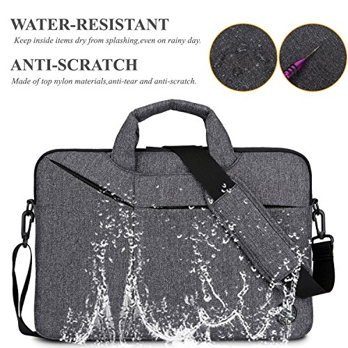 image for Laptop Bag,BRINCH Slim Water Resistant Laptop Messenger Bag Portable L