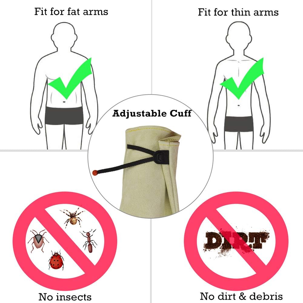 Gardening Gloves, Professional Puncture Proof Gloves for Rose Pruning & Cactus Trimming, Long Leather Garden Gloves Gifts for Women & Men- Full Grain Cowhide & Pigskin (Thorn Proof) (Medium): Clothing