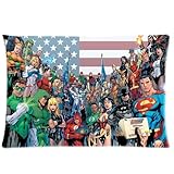 HipsterOne DC Comics Pillowcase (Standard 20x30 inch)-Custom Zip Pillow Case Cover