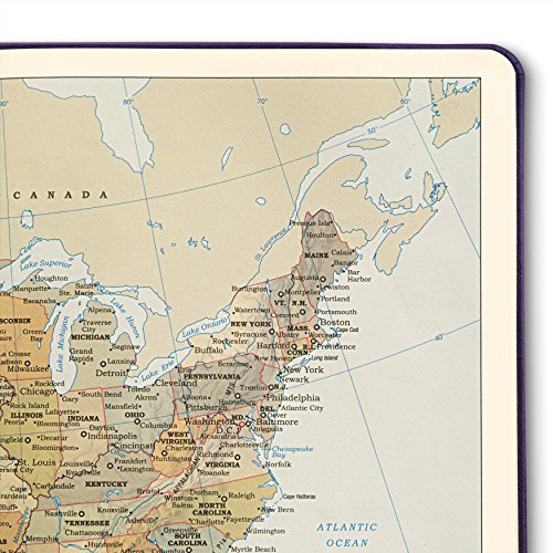 2020 Large Weekly Leather Planner by Gallery Leather - Open Format 9.75"x7.5" - Camden Violet (Purple)