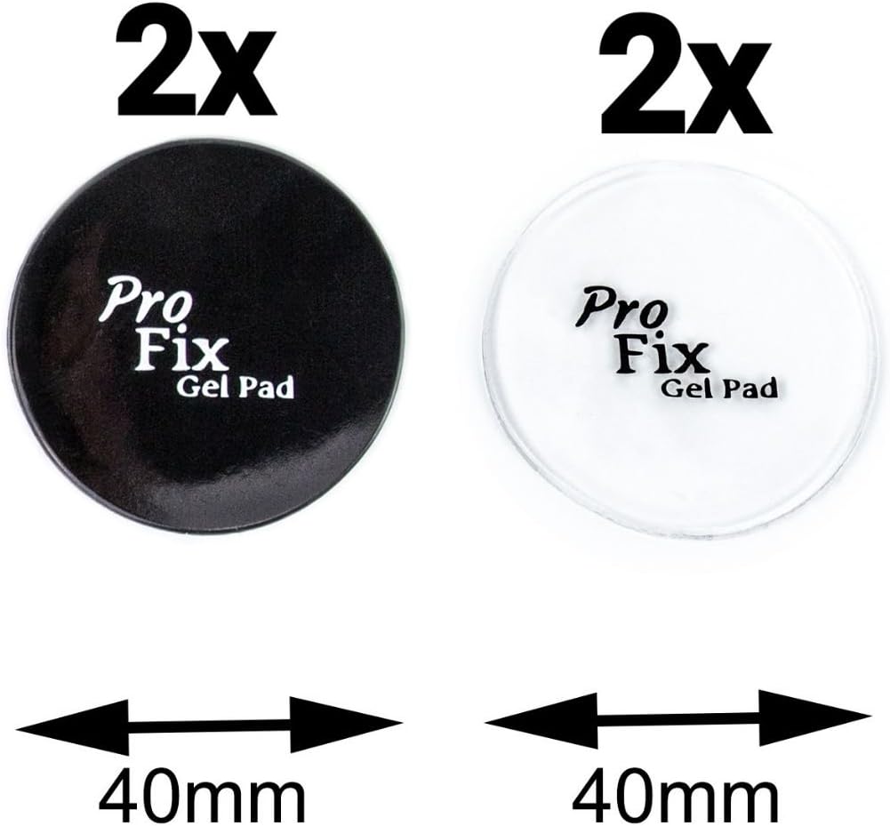 4 adhesive pads - non-slip gel pad/adhesive pad by Pro Fix - a great every day helper - attach anything anywhere! Adhesive pads in 2 sizes and 2 colours available.