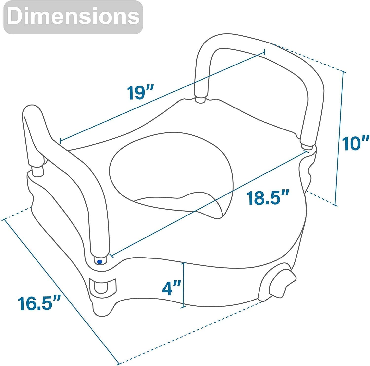 Vaunn Medical Raised Toilet Seat and Commode Seat Riser and Blood Pressure Monitor Bundle: Health & Personal Care
